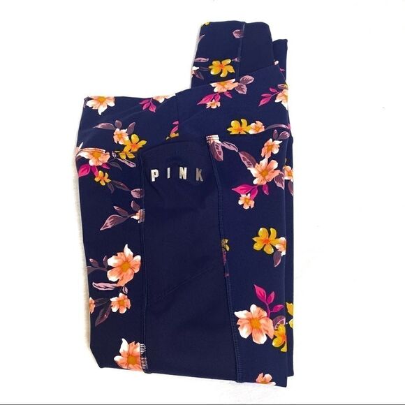 Victoria’s Secret PINK navy blue floral ultimate leggings size XS - Picture 7 of 16
